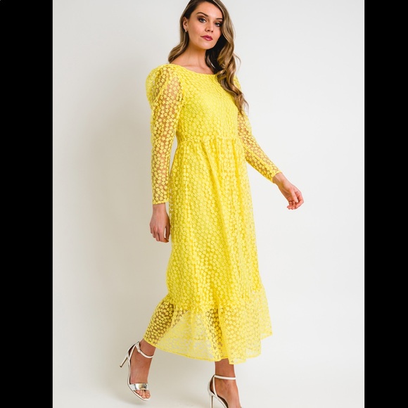 Selected Femme Dresses & Skirts - Selected Femme Emboidered Lace Midi Dress. NEW